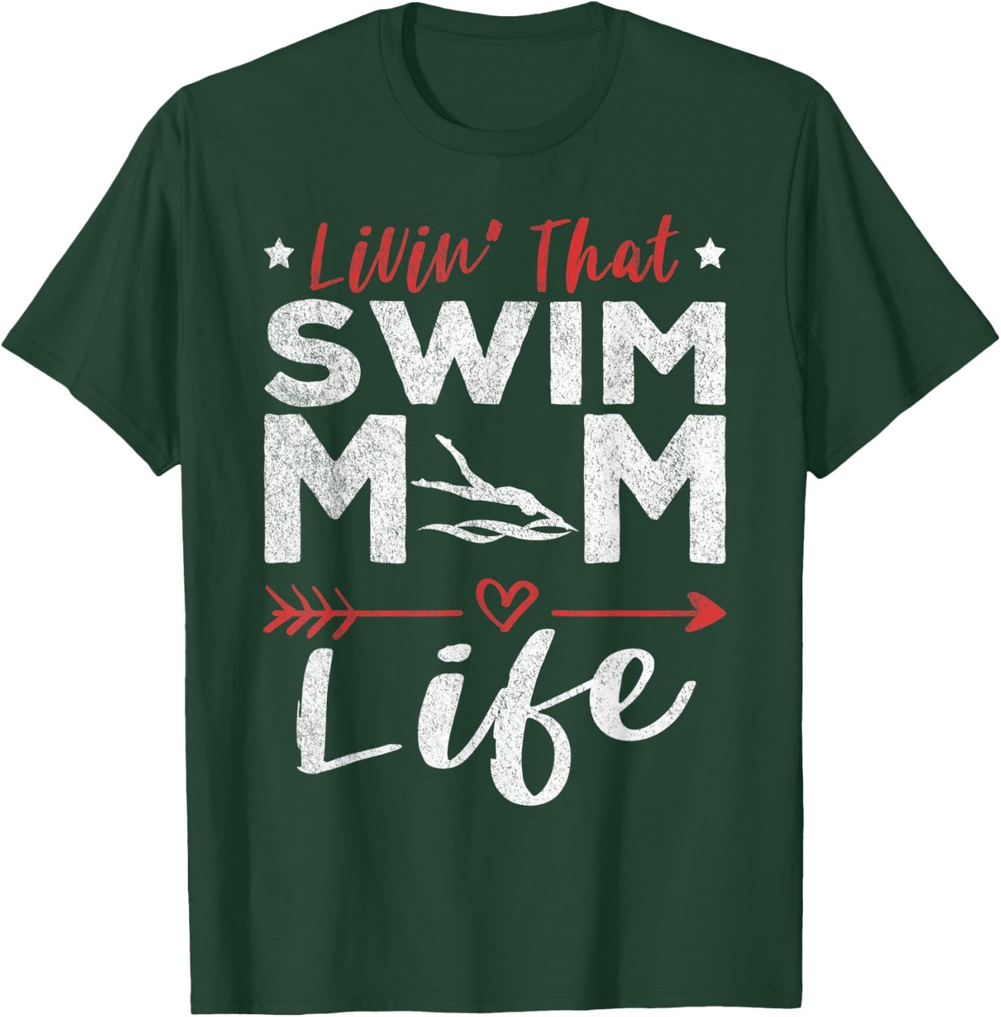 Funny Swim Mom Swimming Mom Swimmer Mom T-Shirt - T-Shirt | Forest