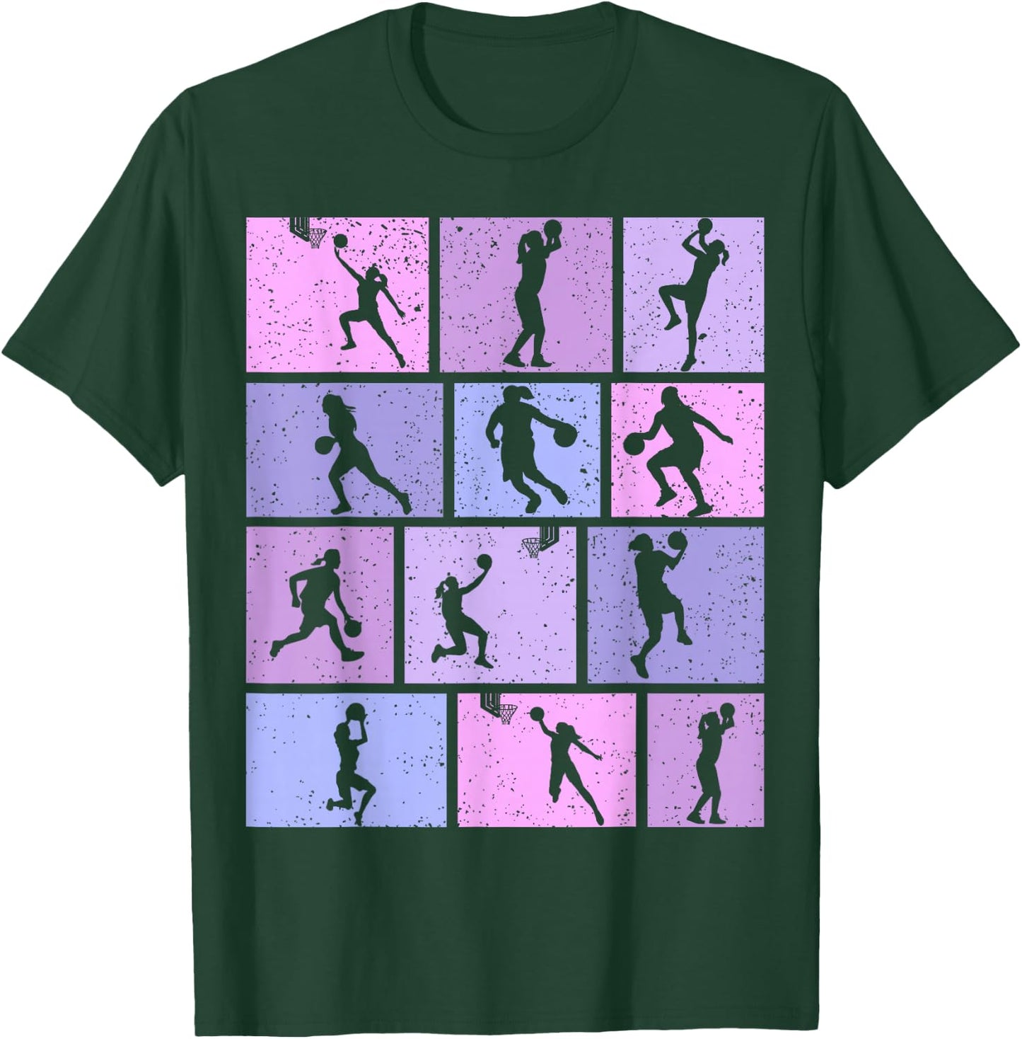 Basketball Girls Women T-Shirt - T-Shirt | Forest