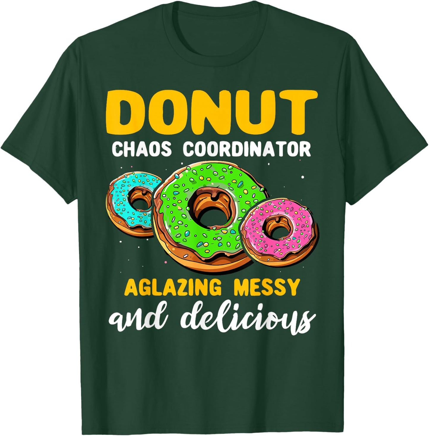 Doughnut Sprinkle I Love Donuts Glazing Donut T-Shirt - T-Shirt | Forest