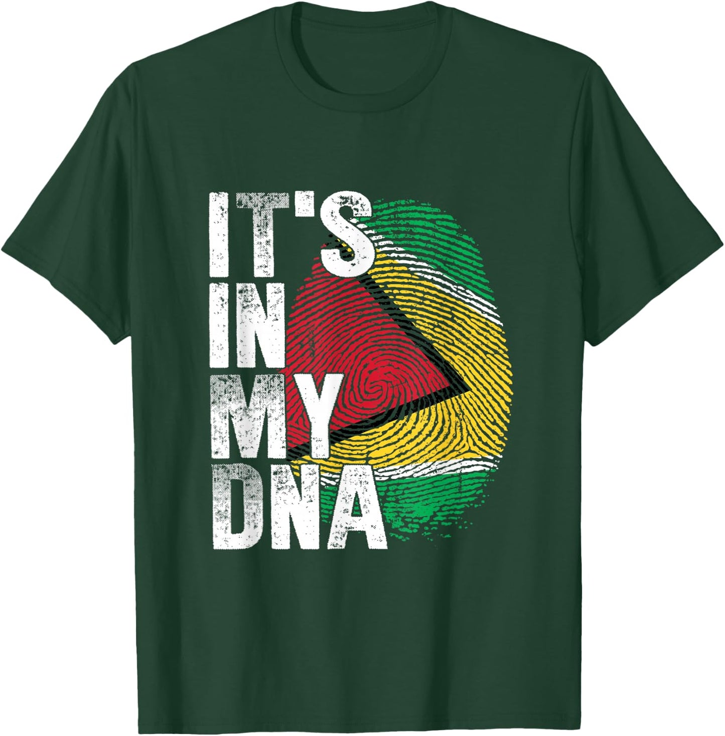 IT'S IN MY DNA Guyana Flag Pride National Country Roots T-Shirt - T-Shirt | Forest