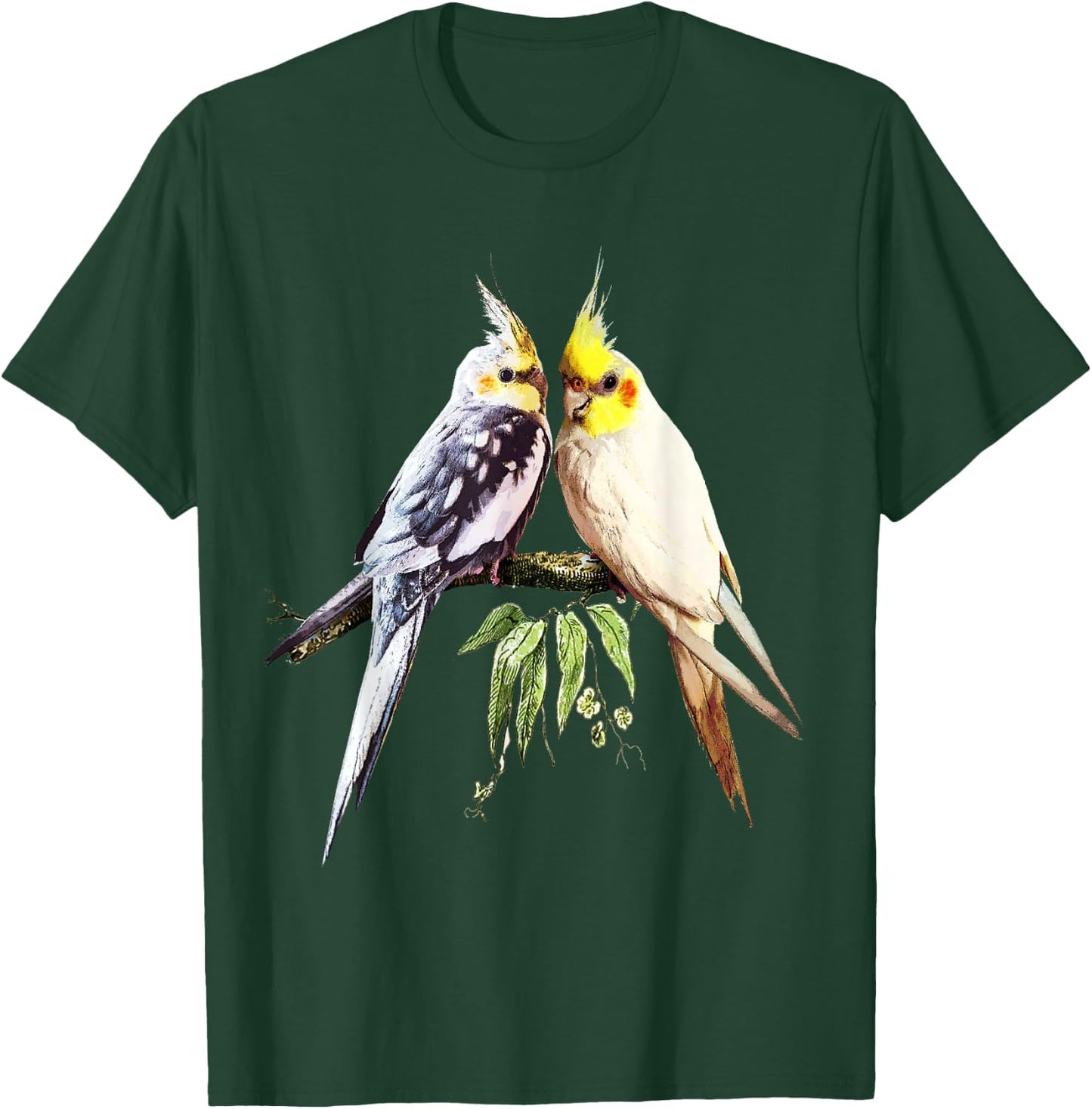 Love Cockatiel Women Parrot for pet Bird Lovers Cockatiel T-Shirt - T-Shirt | Forest