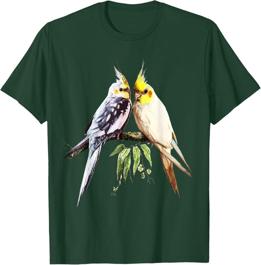 Love Cockatiel Women Parrot for pet Bird Lovers Cockatiel T-Shirt - T-Shirt | Forest