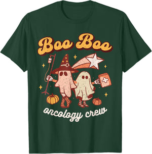 Spooky Boo Oncology Nurse Halloween Crew Fall ONC Nursing T-Shirt - T-Shirt | Forest