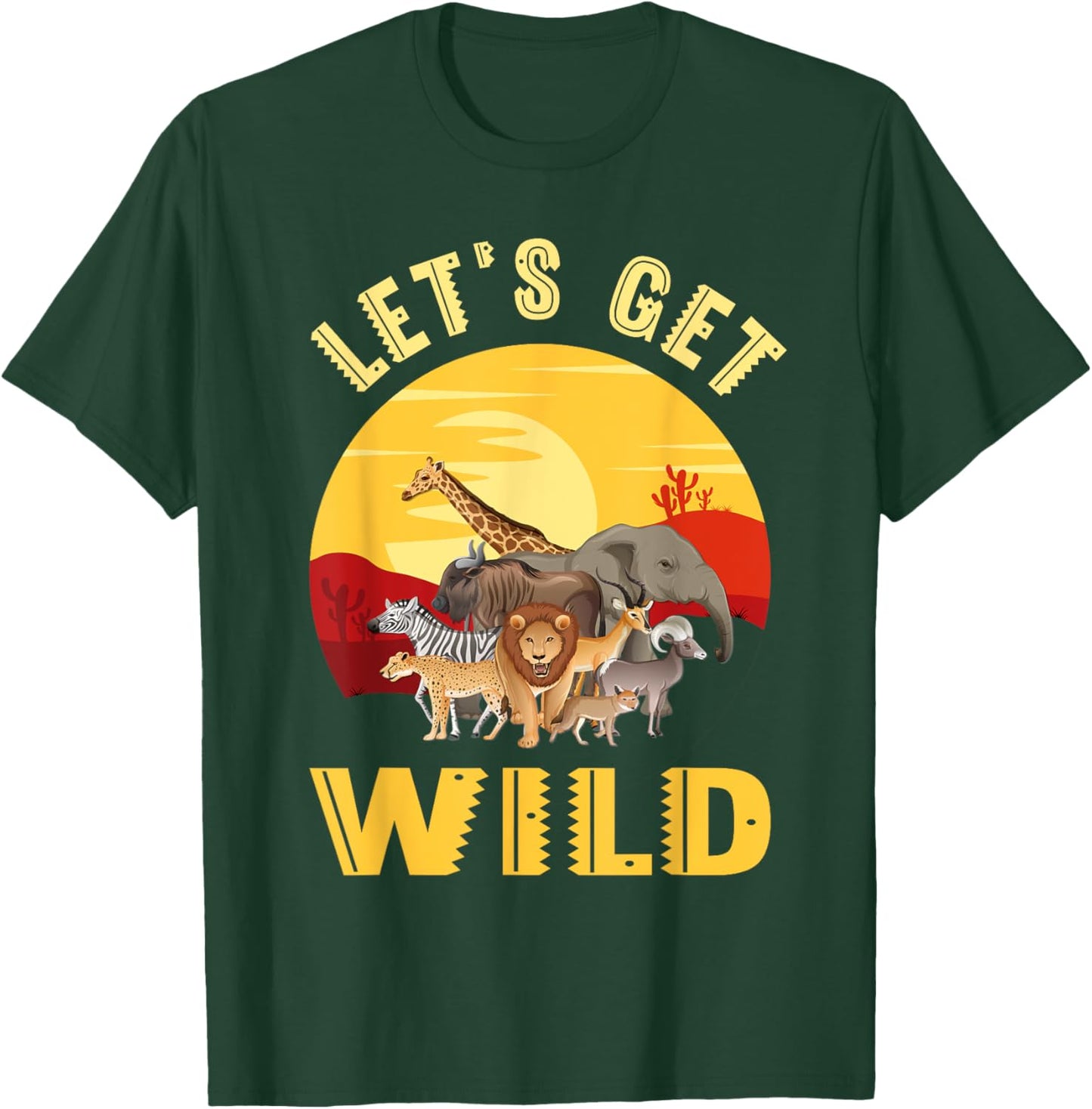 Funny Safari Design Women Kids Safari Animal Lovers T-Shirt - T-Shirt | Forest