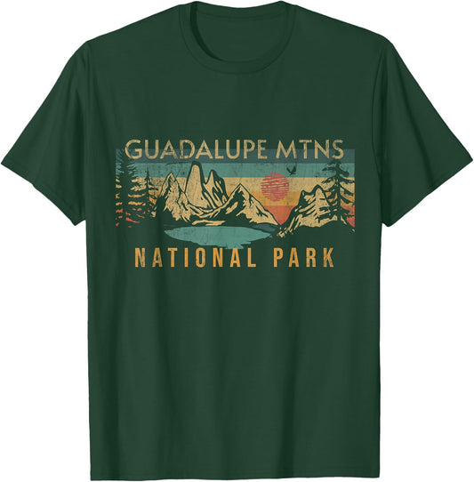 Guadalupe Mountains National Park Retro - Grey, -Kids, Small T-Shirt - T-Shirt | Forest