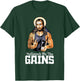 Hallowed Be Thy Gains Jesus Weight Lifting Workout T-Shirt - T-Shirt | Forest