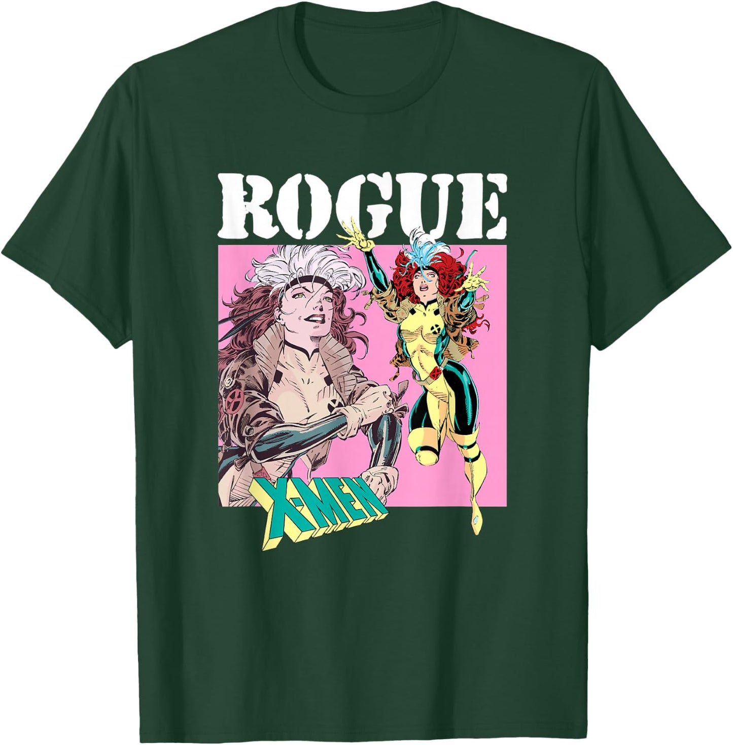 Marvel X-Men Rogue Character Spotlight Vintage Poster T-Shirt - T-Shirt | Forest
