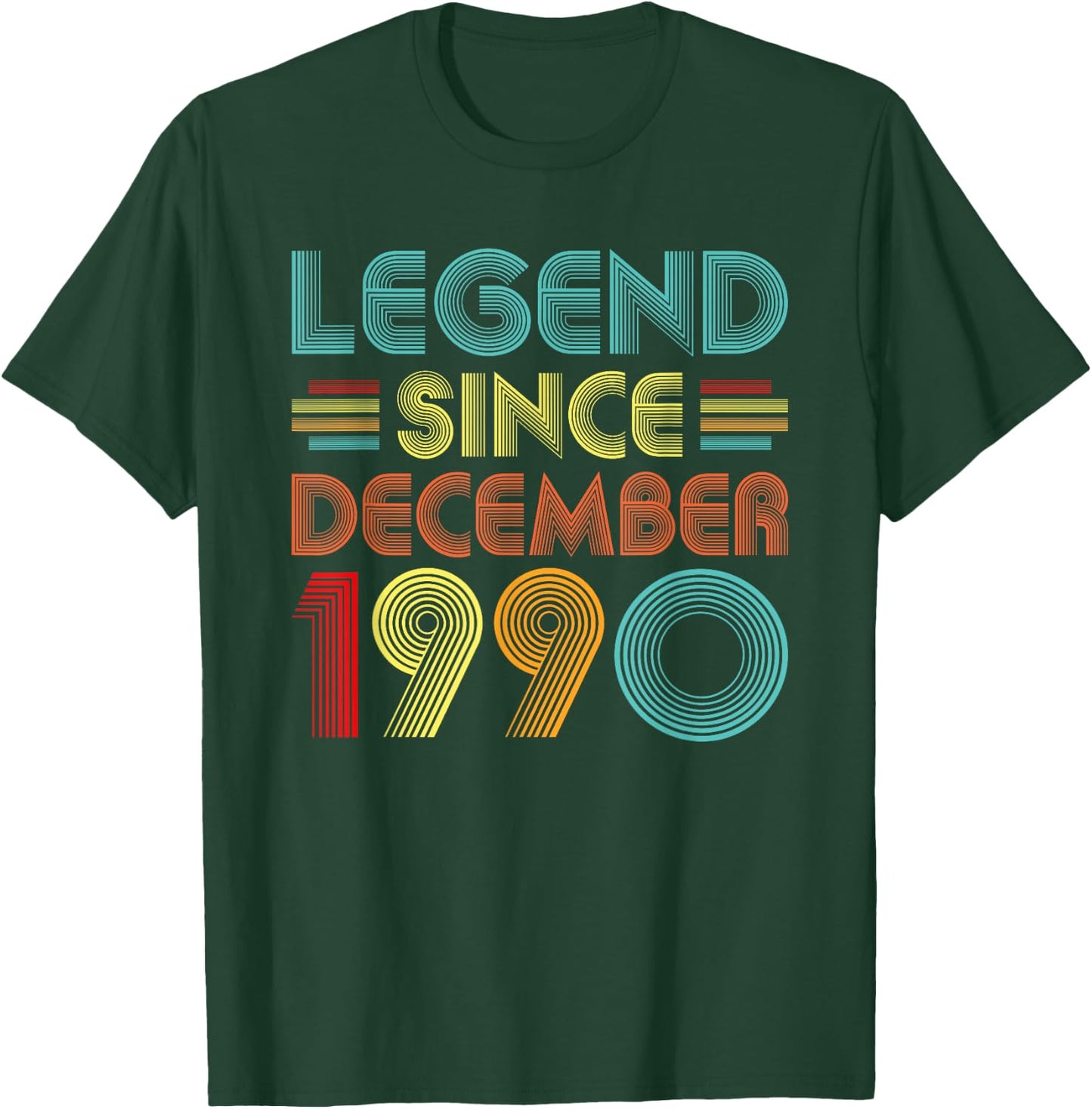 35th Birthday Idea Legend Since December 1990 35 Years Old T-Shirt - T-Shirt | Forest