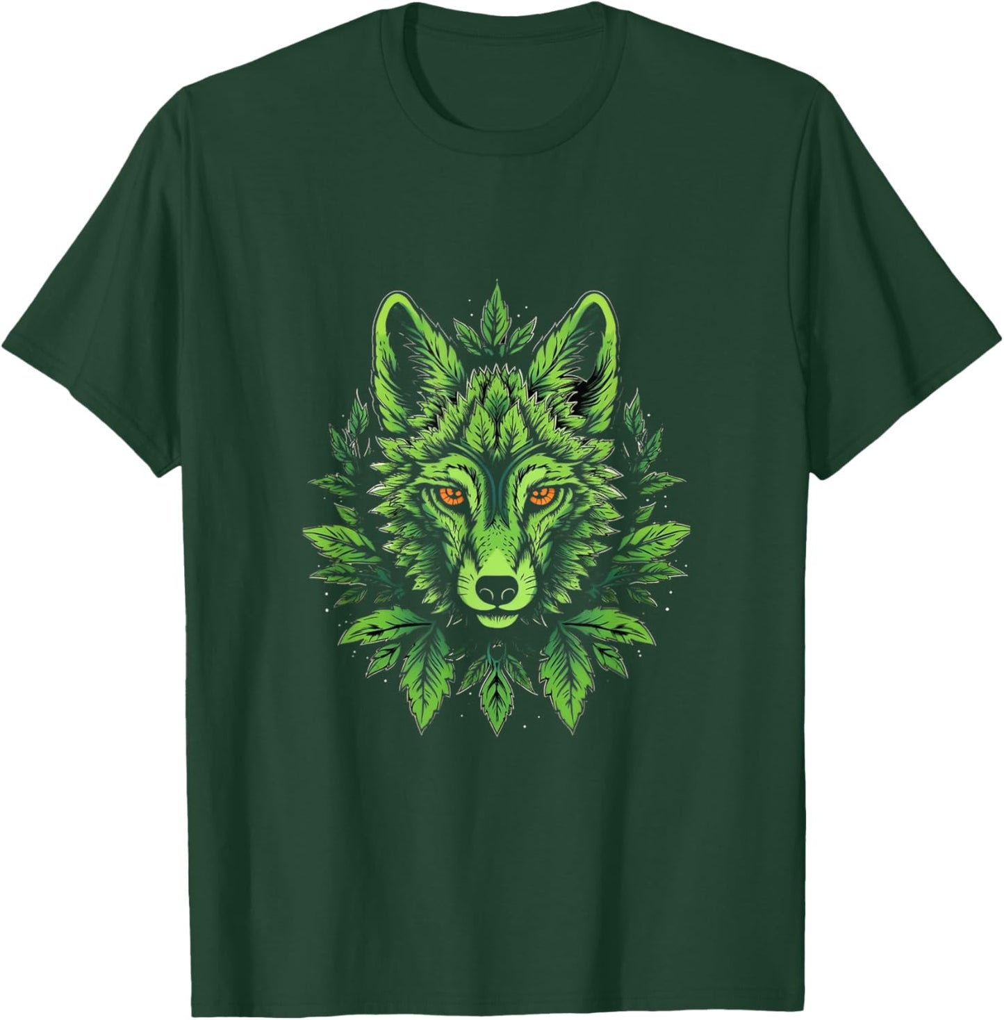 Wolf Cannabis Weed Leaf Marijuana 420 Stoner Wolves Lover T-Shirt - T-Shirt | Forest