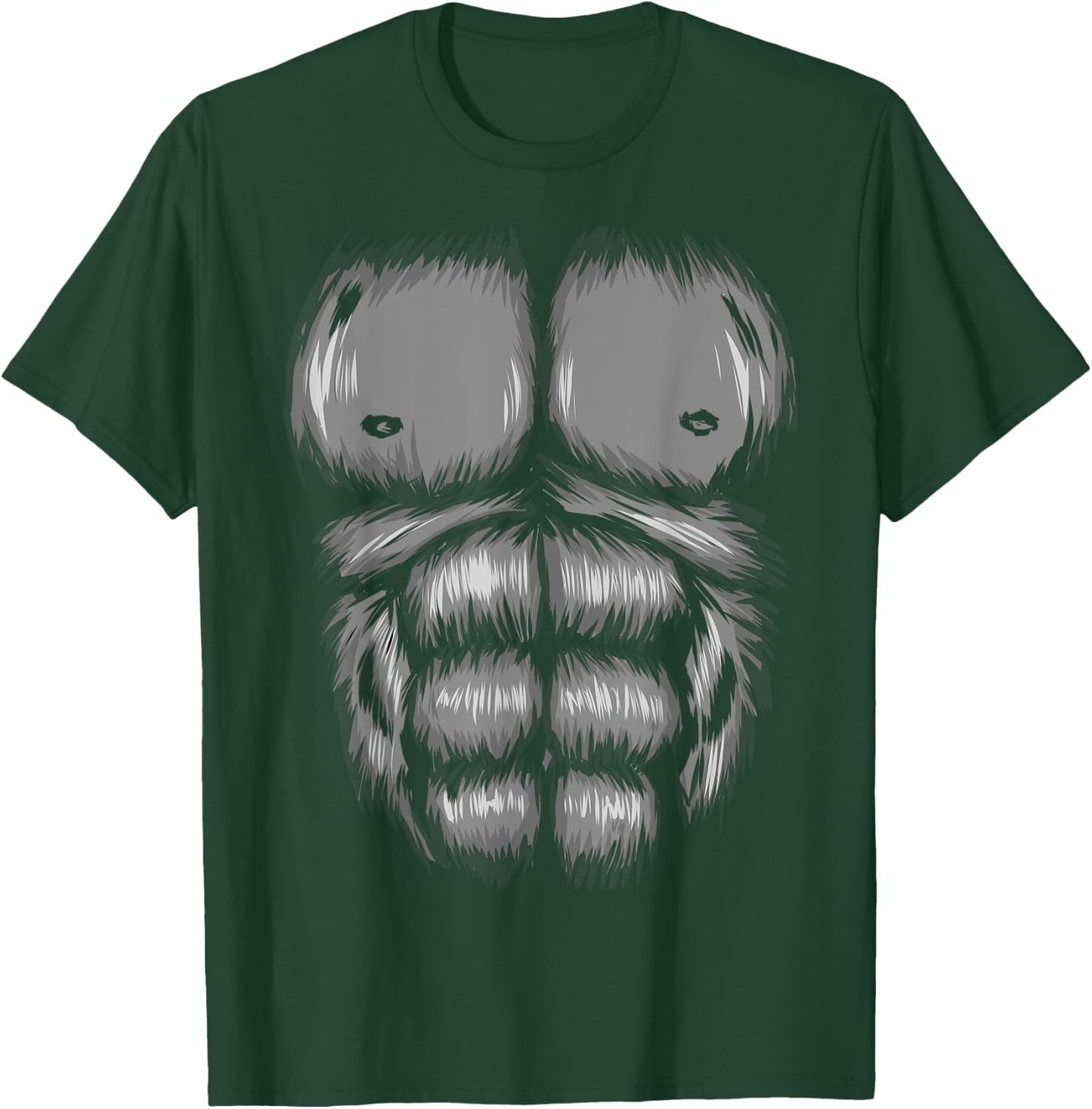 Gorilla Funny Lazy Halloween Costume Party Gorilla Chest T-Shirt - T-Shirt | Forest
