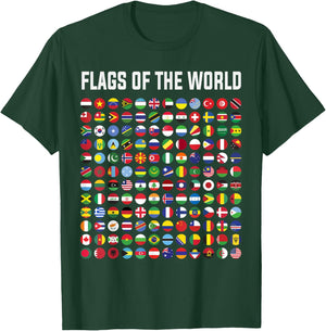 World Flag Outfit Ideas For Kids & International World Flags T-Shirt - T-Shirt | Forest