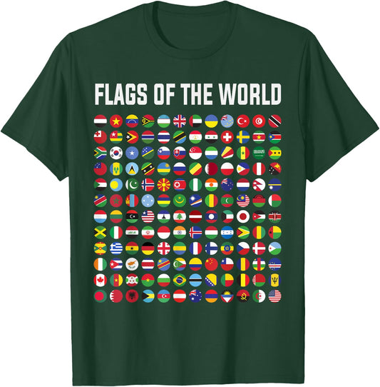 World Flag Outfit Ideas For Kids & International World Flags T-Shirt - T-Shirt | Forest