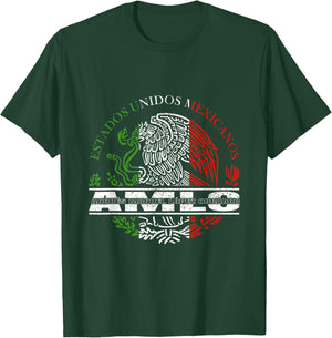 AMLO Aguila Mexicana Tricolor Mexican Eagle T-Shirt - T-Shirt | Forest