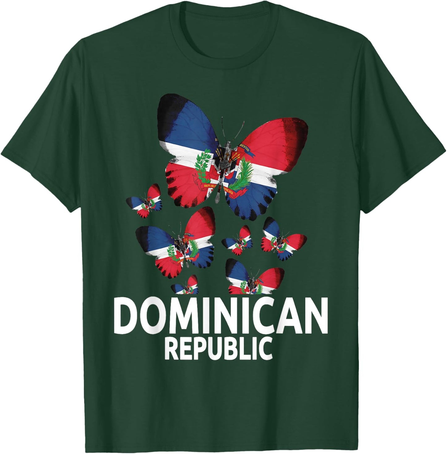 Republica Dominicana Butterfly & Dominican Flag T-Shirt - T-Shirt | Forest
