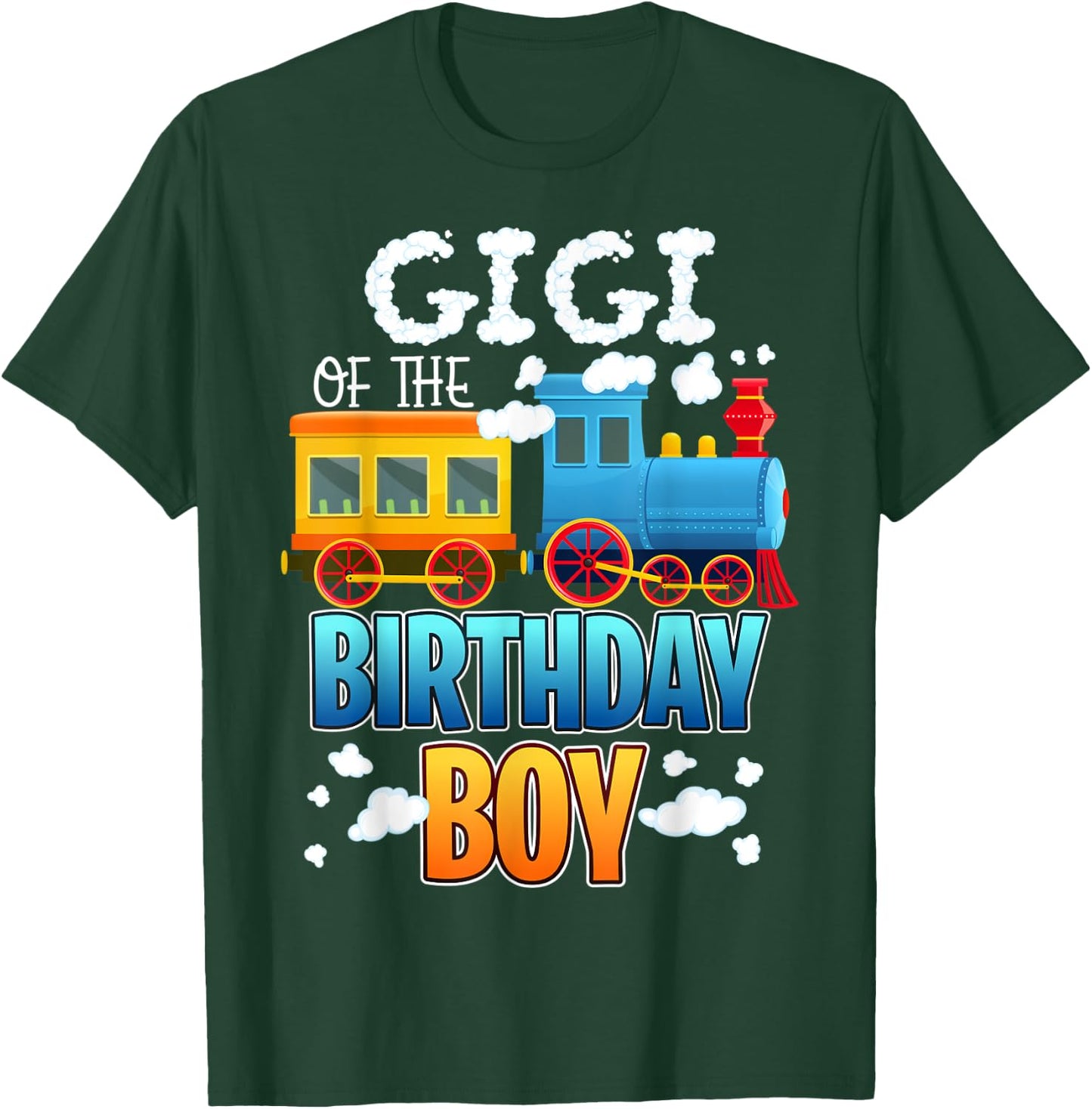 I'm Gigi Of The Birthday Boy Train Toy Matching Family Party T-Shirt - T-Shirt | Forest