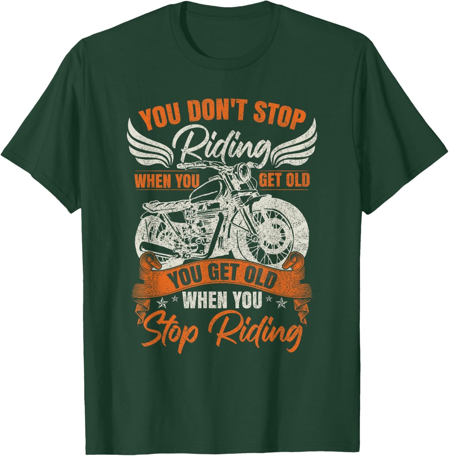 Vintage Motorbike Motorcycle T-Shirt - T-Shirt | Forest
