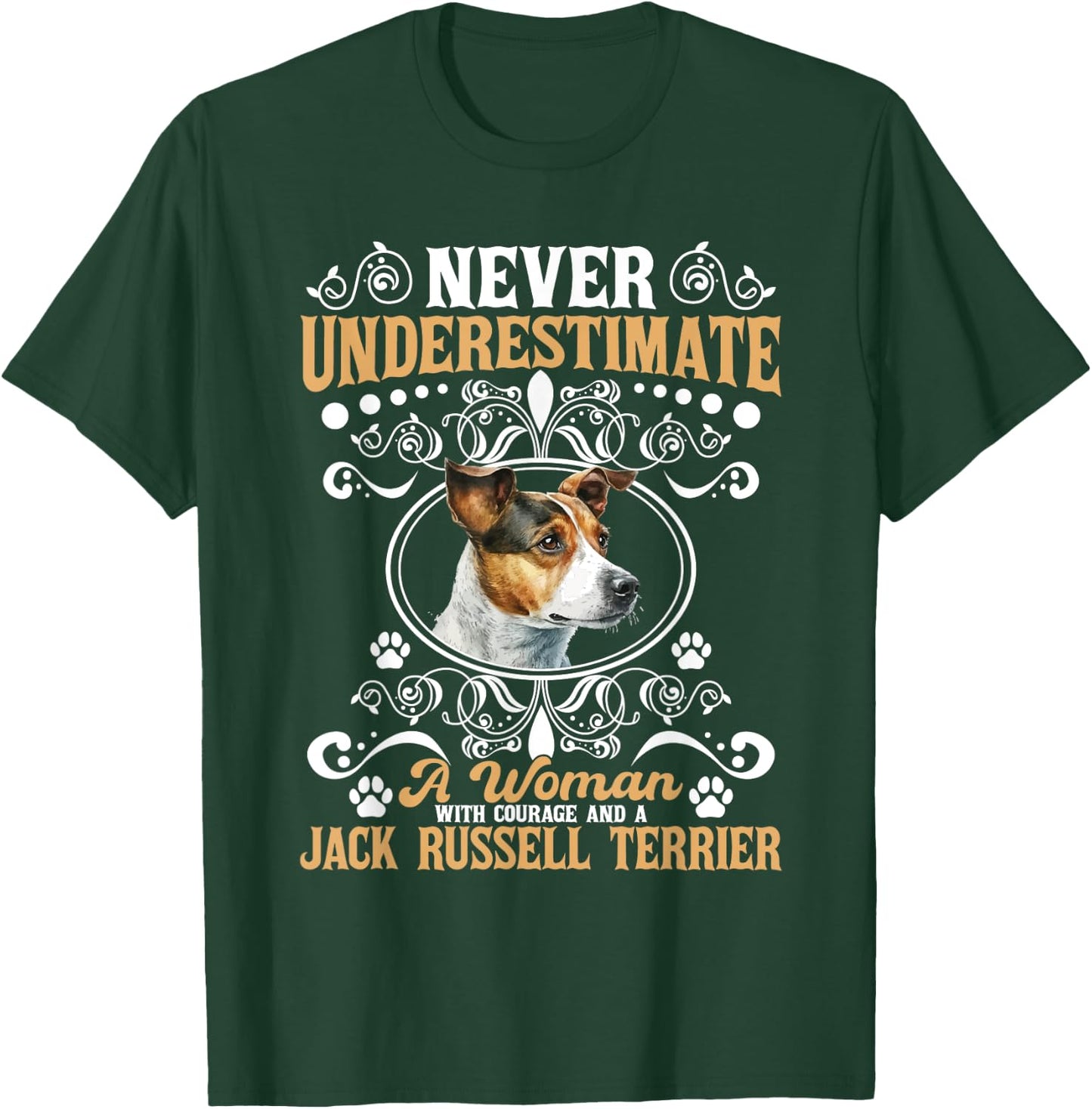 Never Underestimate A Woman And Jack Russell Terrier - Puppy T-Shirt - T-Shirt | Forest