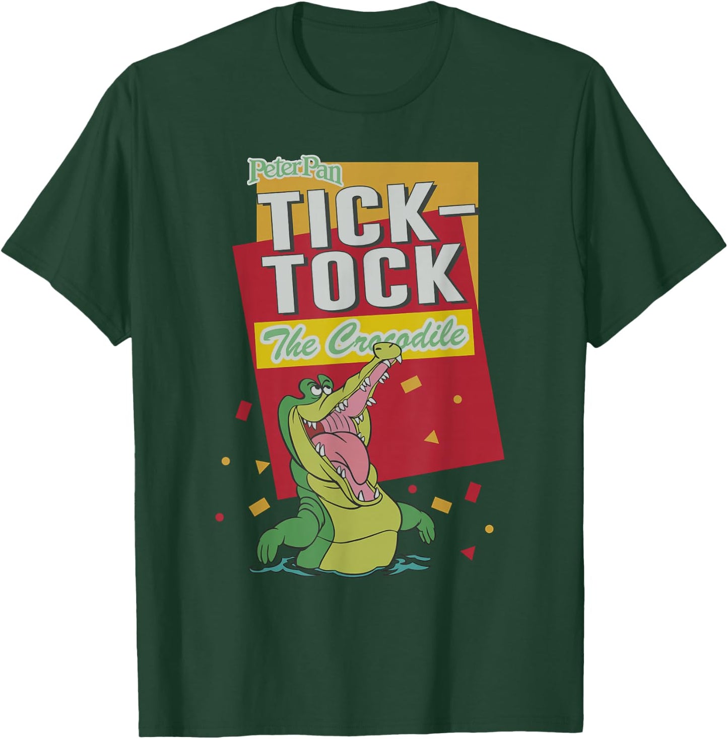 Disney Peter Pan Tick-Tock The Crocodile Confetti Poster T-Shirt - T-Shirt | Forest