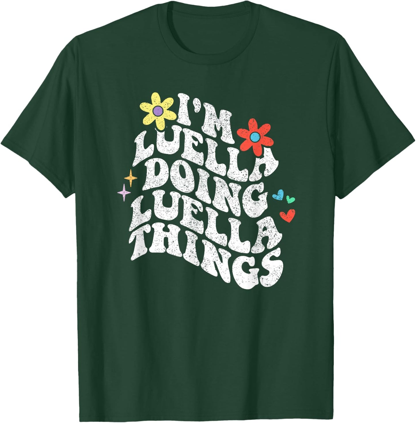 Retro Groovy Im Luella Doing Luella Things Funny Mothers Day T-Shirt - T-Shirt | Forest