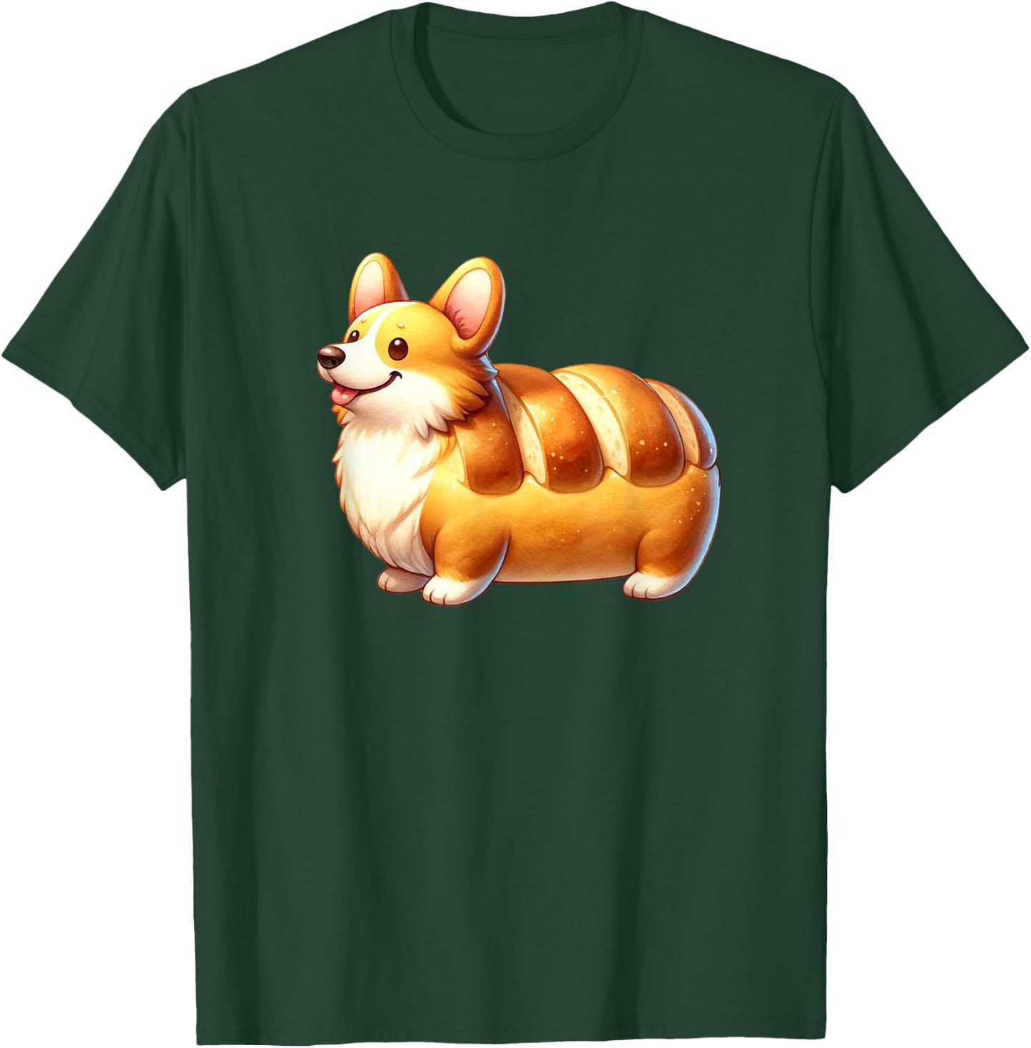 My Corgi Is Bread Cute Funny Corgi Loaf | Dog Lover T-Shirt - T-Shirt | Forest