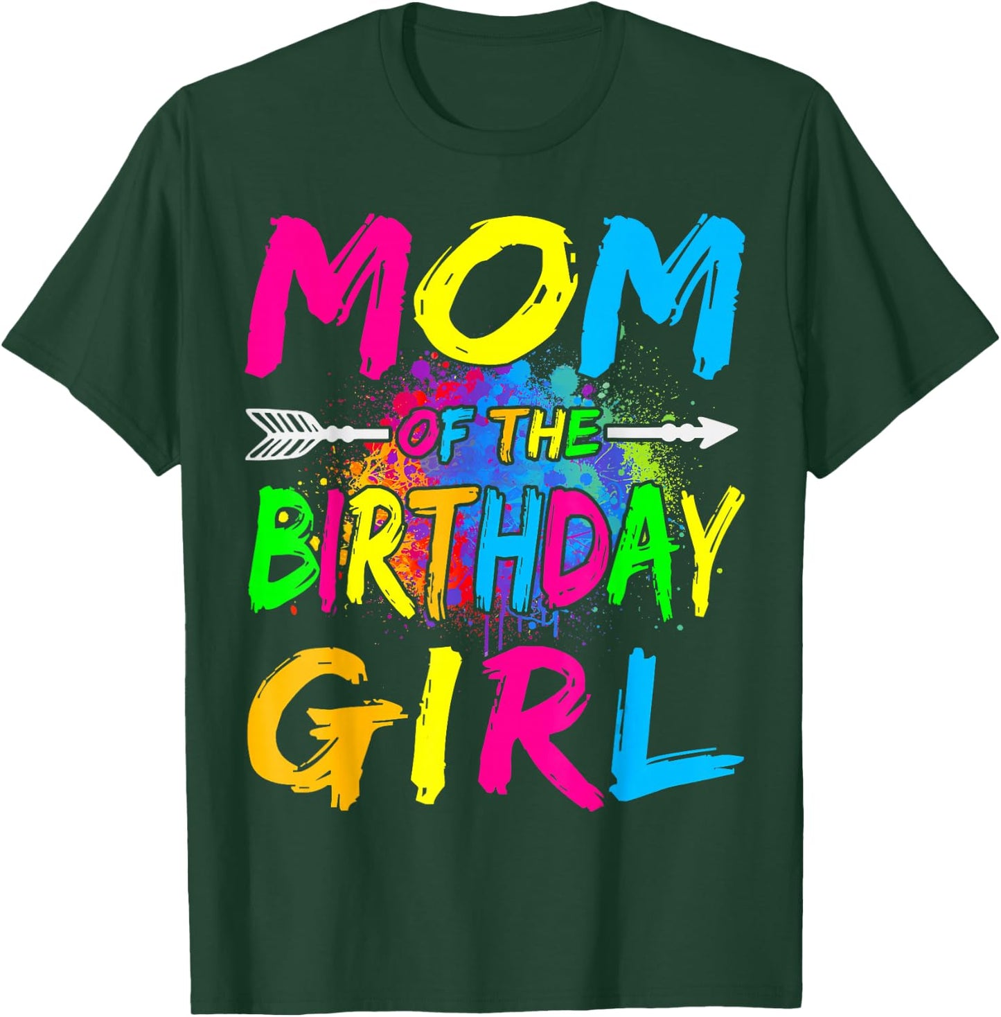 Mom of The Birthday Girl Retro 80's Party Shirt T-Shirt - T-Shirt | Forest