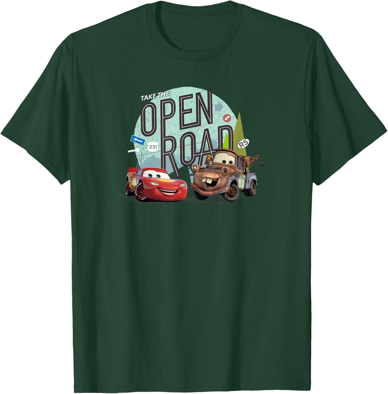 Disney Pixar Cars on the Road Take the Open Road T-Shirt - T-Shirt | Forest