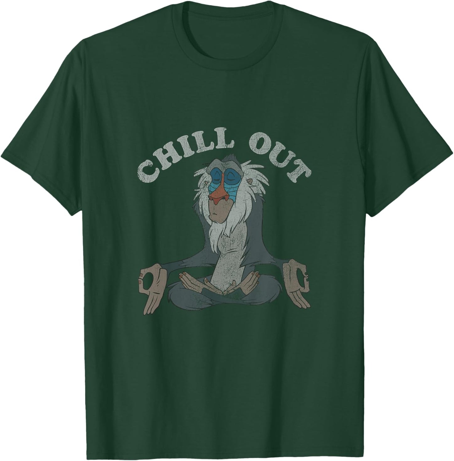 Kids Disney The Lion King Rafiki Vintage Chill Out Meditation T-Shirt - T-Shirt | Forest