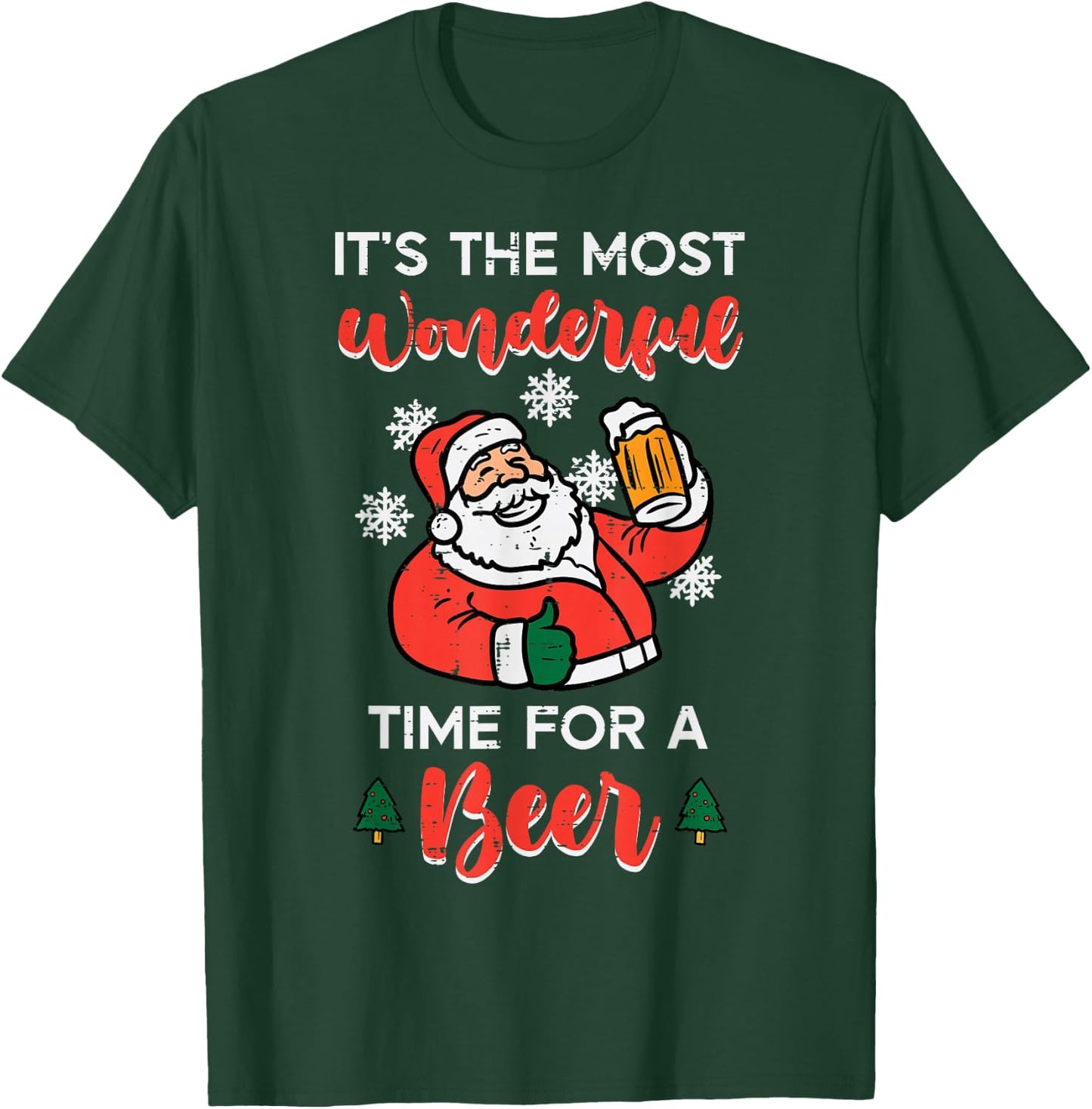 Christmas Most Wonderful Time for Funny Santa Xmas Dad Men T-Shirt - T-Shirt | Forest