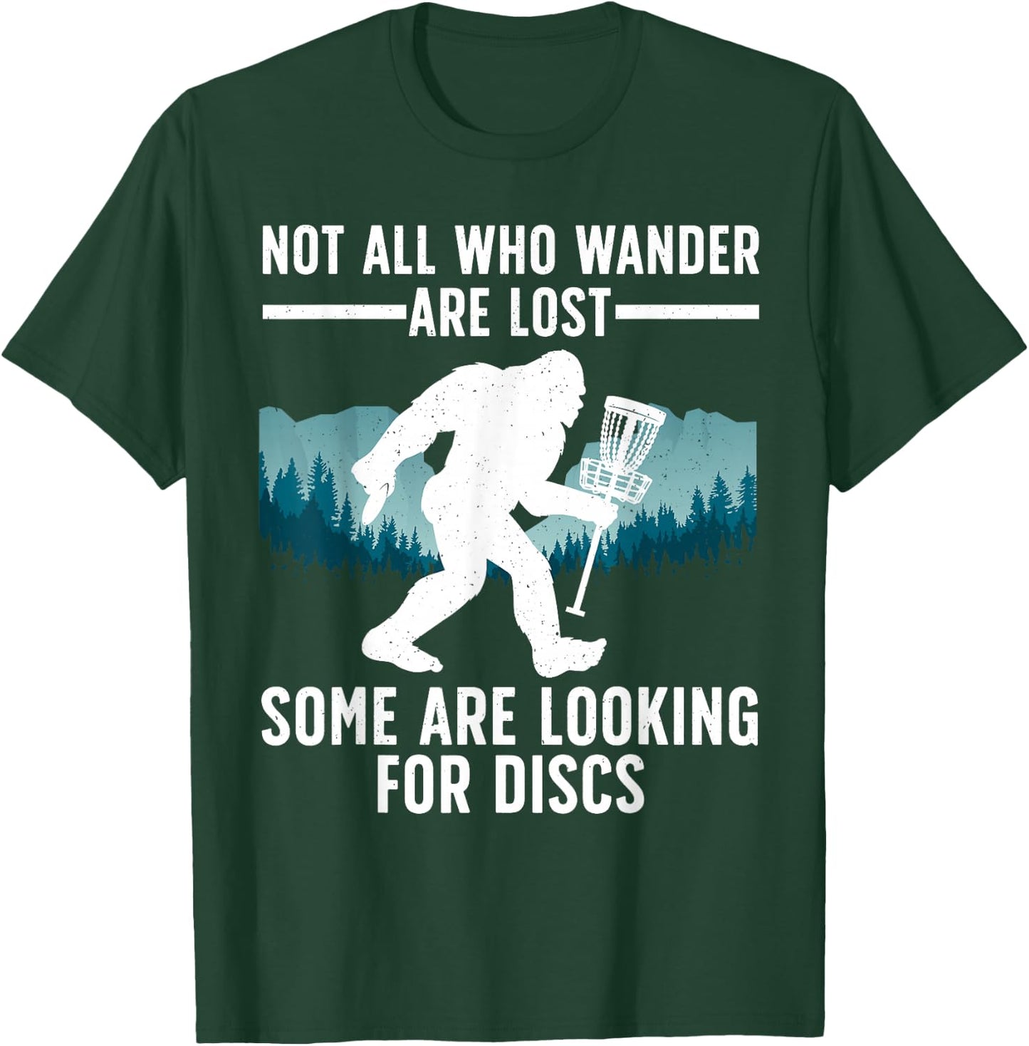 Funny Disc Golf Women Bigfoot Basket Golf Players T-Shirt - T-Shirt | Forest