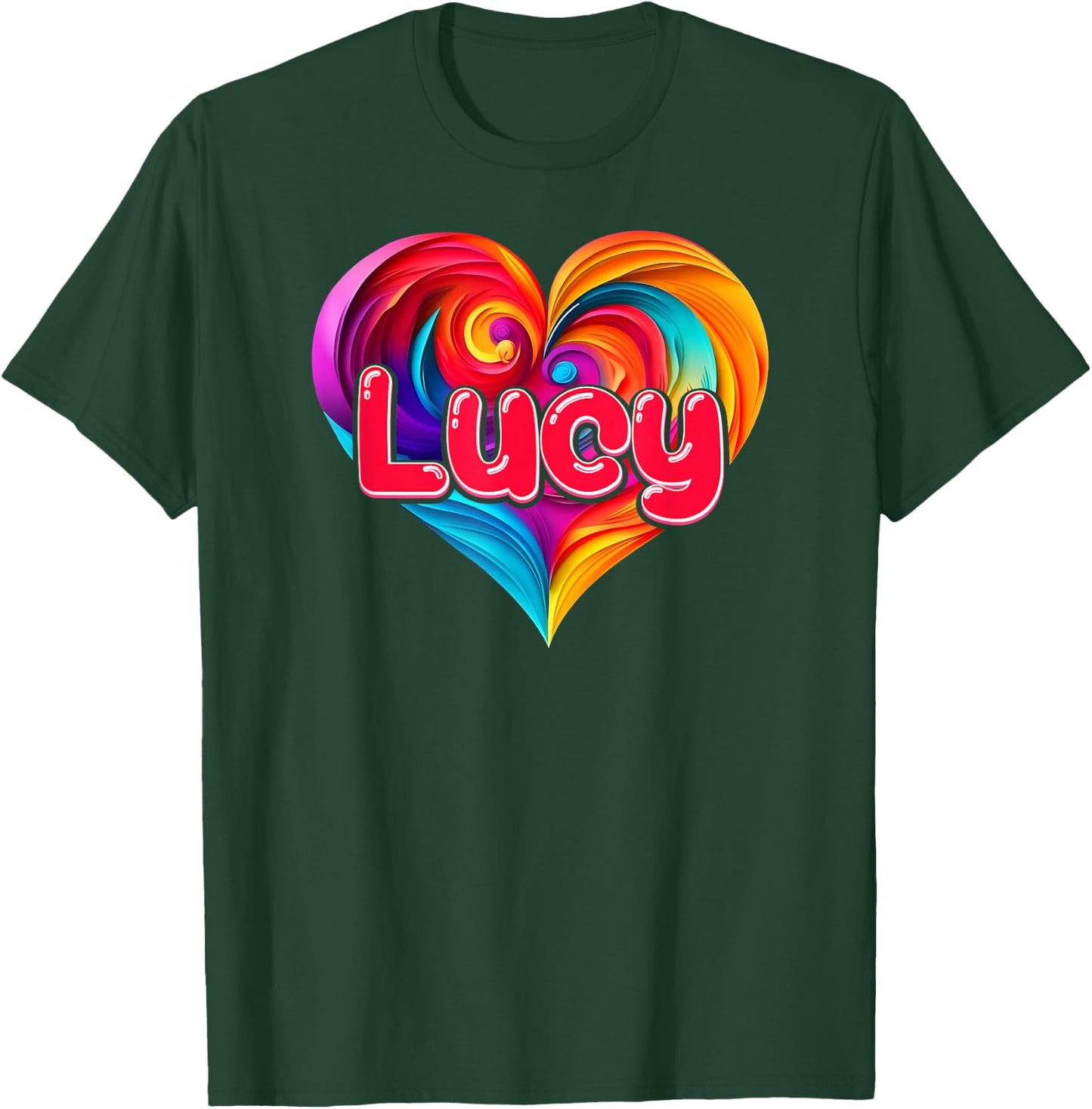 I Heart Love Lucy First Name Colorful Named T-Shirt - T-Shirt | Forest