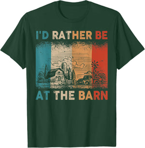 I'd rather be at the barn T-Shirt - T-Shirt | Forest