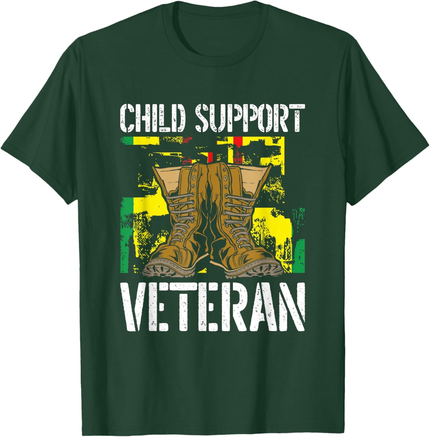 Child Support Veteran US Veteran Day Awareness T-Shirt - T-Shirt | Forest