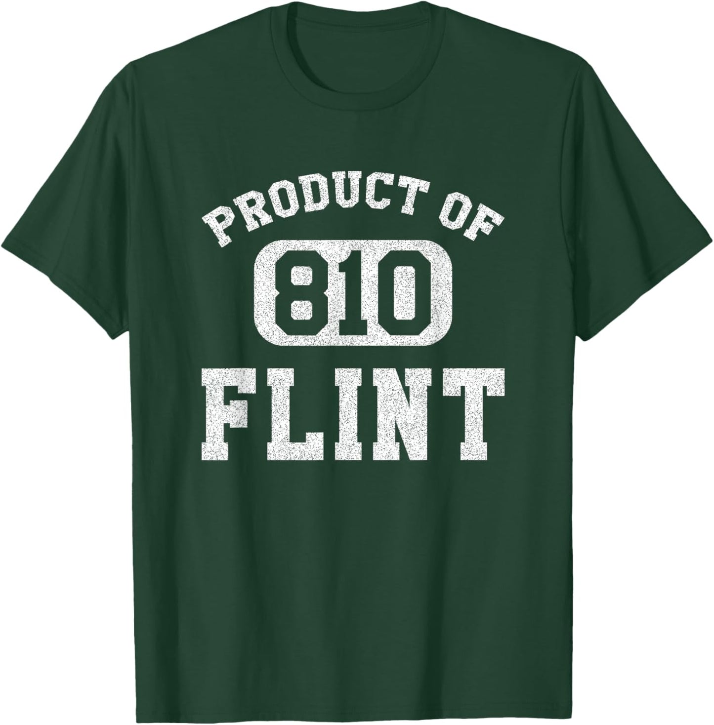 Flint Michigan Vintage Retro Area Code T-Shirt - T-Shirt | Forest