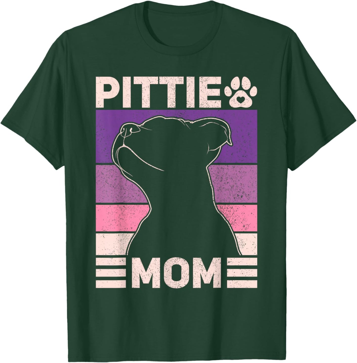 Pittie Mom Pitbull Mom Dog Owner Women Mothers Day Pit Bull T-Shirt - T-Shirt | Forest