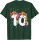 Unicorn Ten 10 Years Old 10th Birthday Girl Bday Party Kids T-Shirt - T-Shirt | Forest