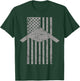 B-21 Raider Stealth Bomber Patriotic Vintage American Flag T-Shirt - T-Shirt | Forest