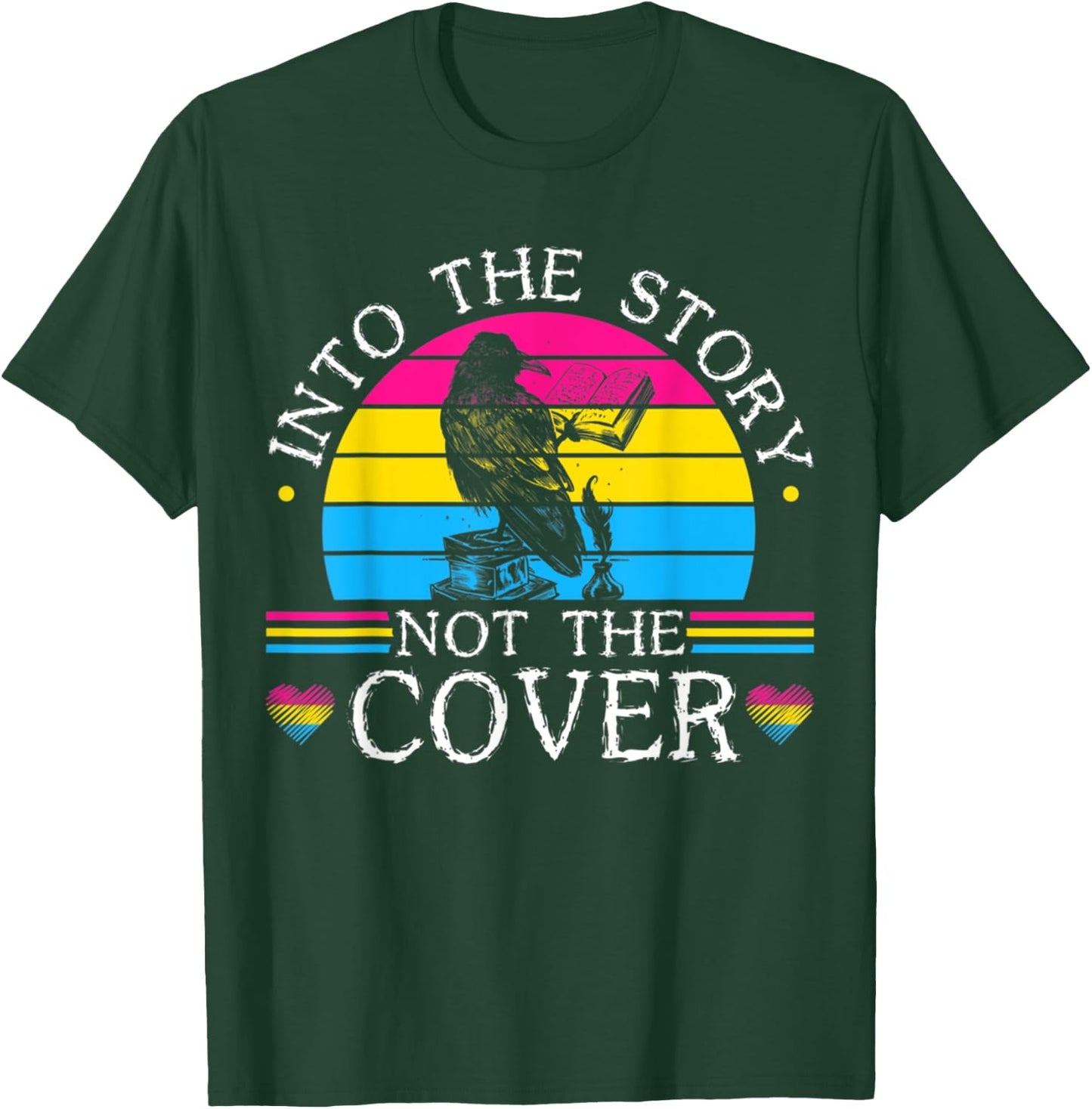 Into The Story Not Cover Funny Birds Book For Reading Lover T-Shirt - T-Shirt | Forest