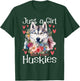 Just A Girl Who Loves Huskies - Siberian Husky Dog Lover T-Shirt - T-Shirt | Forest