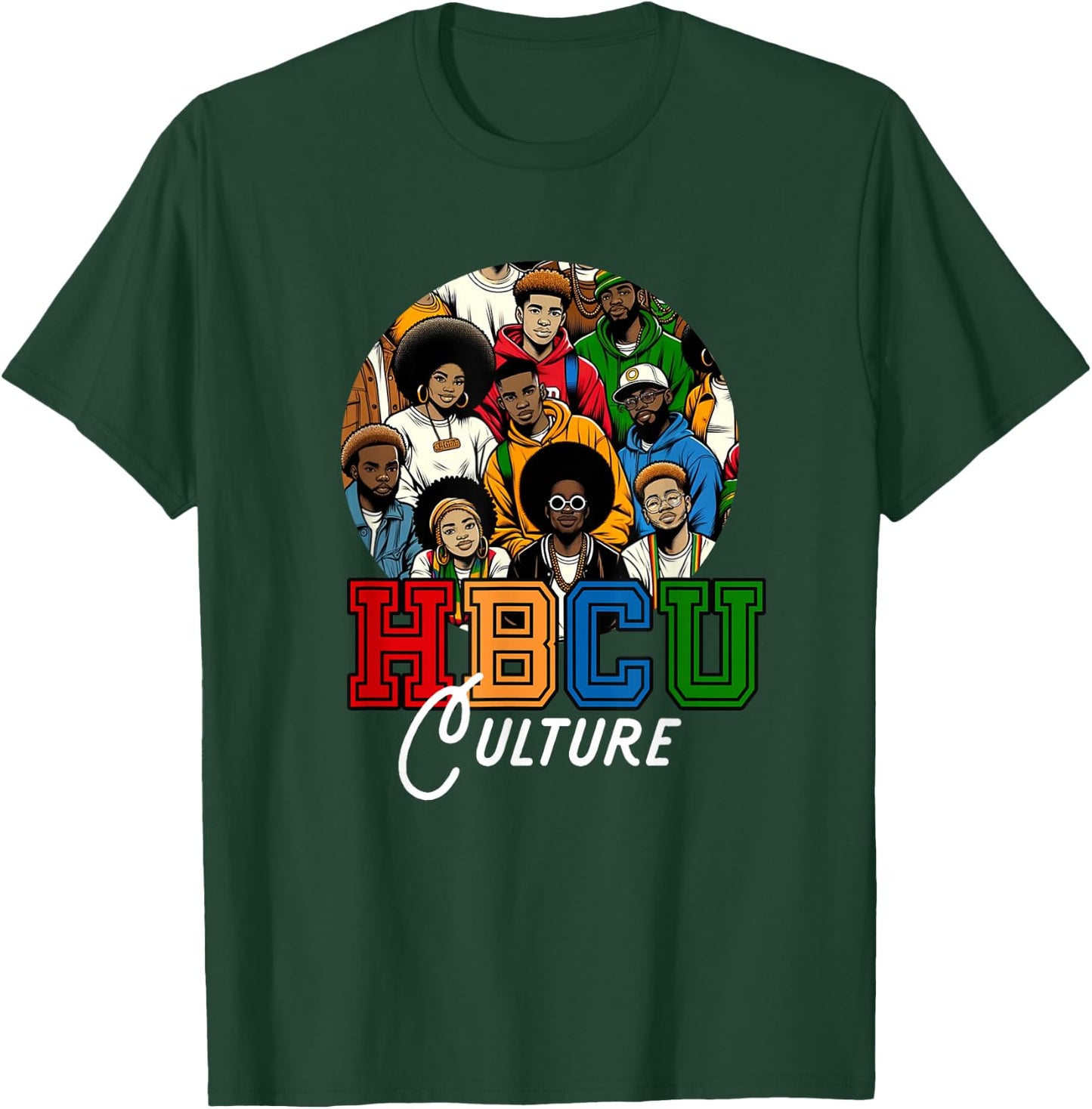 HBCU Culture Men and Women Grad T-Shirt - T-Shirt | Forest