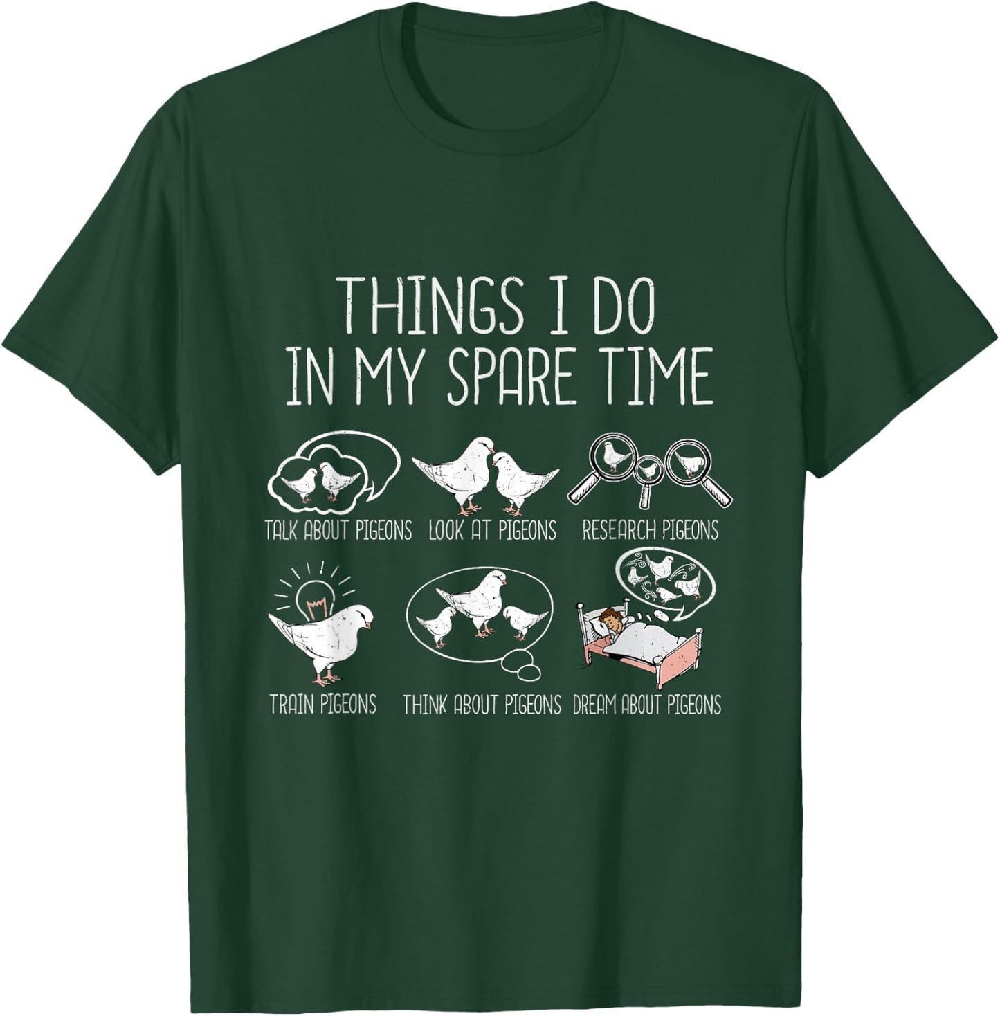 Pigeon Breeding Men Pigeon Racing Lover King Pigeon T-Shirt - T-Shirt | Forest