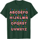 Christmas Alphabet Candy Cane Teachers Students Candy Cane Women Kids T-Shirt - T-Shirt | Forest