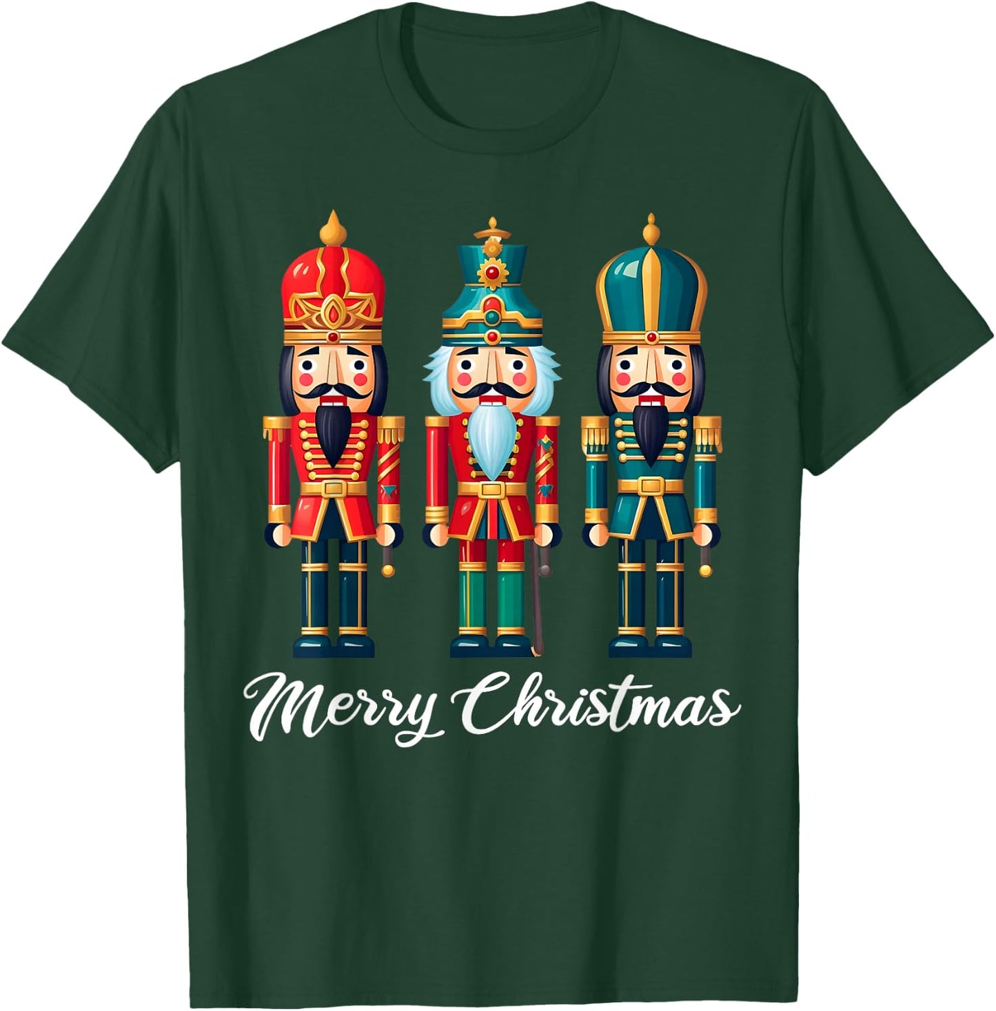 Merry Christmas Nutcracker Ballet Festive Xmas Men Women T-Shirt - T-Shirt | Forest