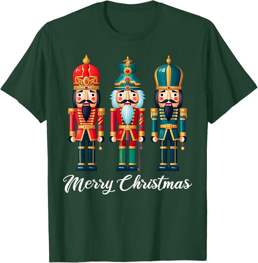 Merry Christmas Nutcracker Ballet Festive Xmas Men Women T-Shirt - T-Shirt | Forest