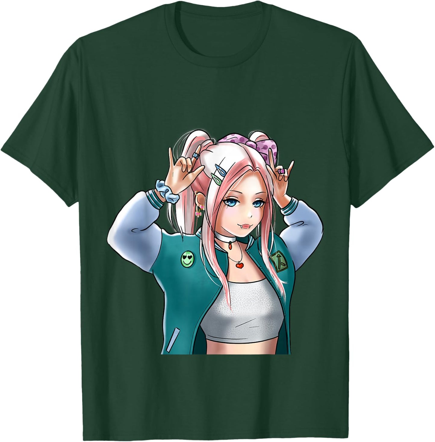 Anime Girl | Otaku Kawaii | Japanese Anime T-Shirt - T-Shirt | Forest
