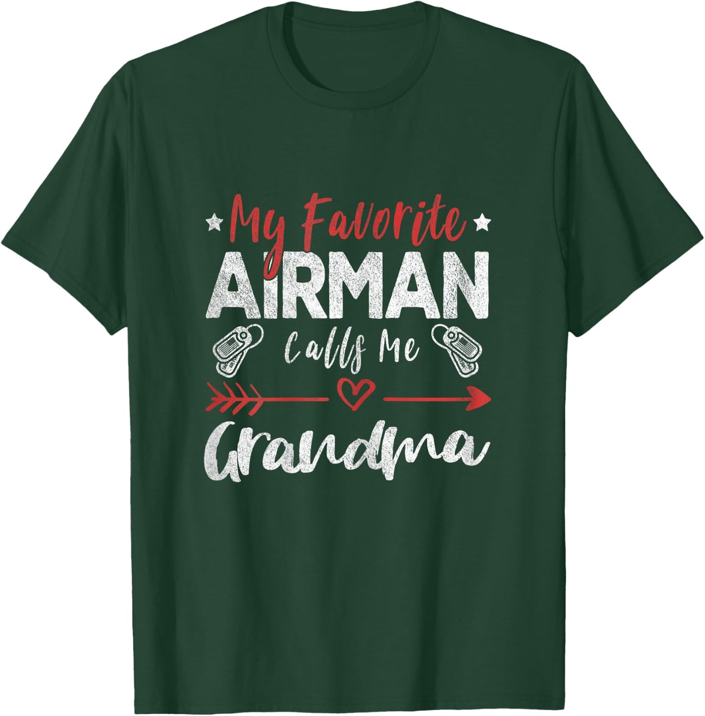 My Favorite Airman Calls Me Grandma Air Force Soldier T-Shirt - T-Shirt | Forest