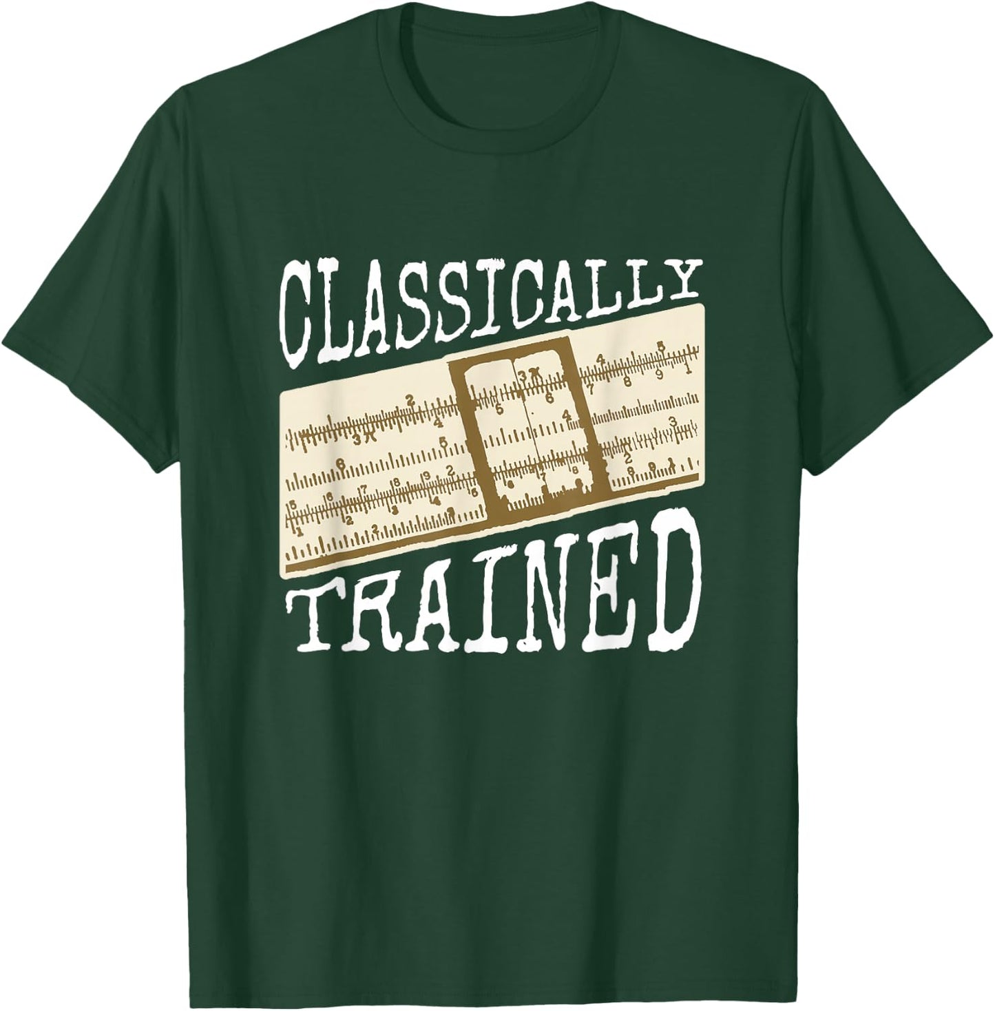 Slide Rule Slipstick Mechanical Calculator 1950s 1960s T-Shirt - T-Shirt | Forest