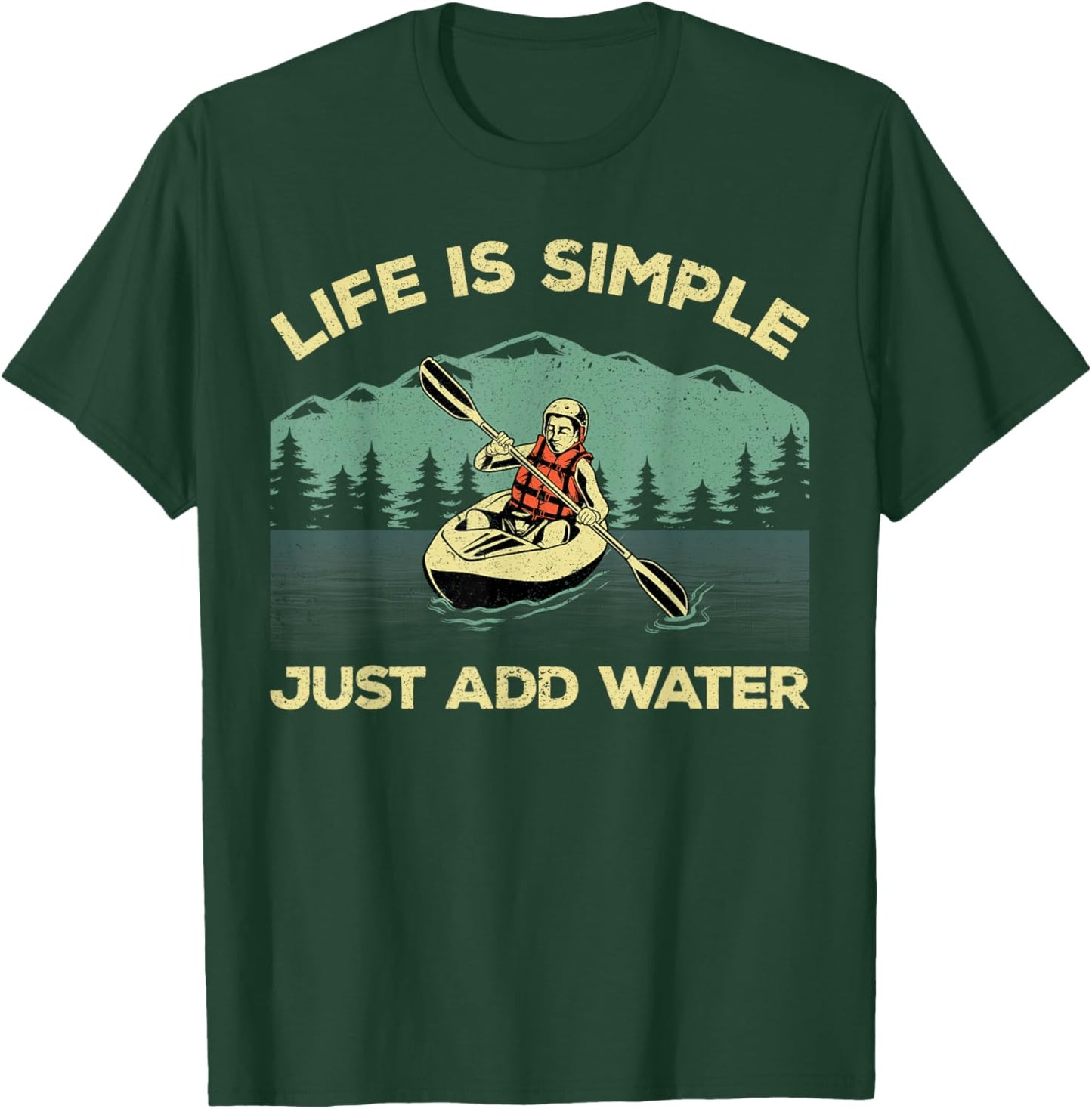 Funny Kayaking Design Women Paddling Canoeing Lover T-Shirt - T-Shirt | Forest