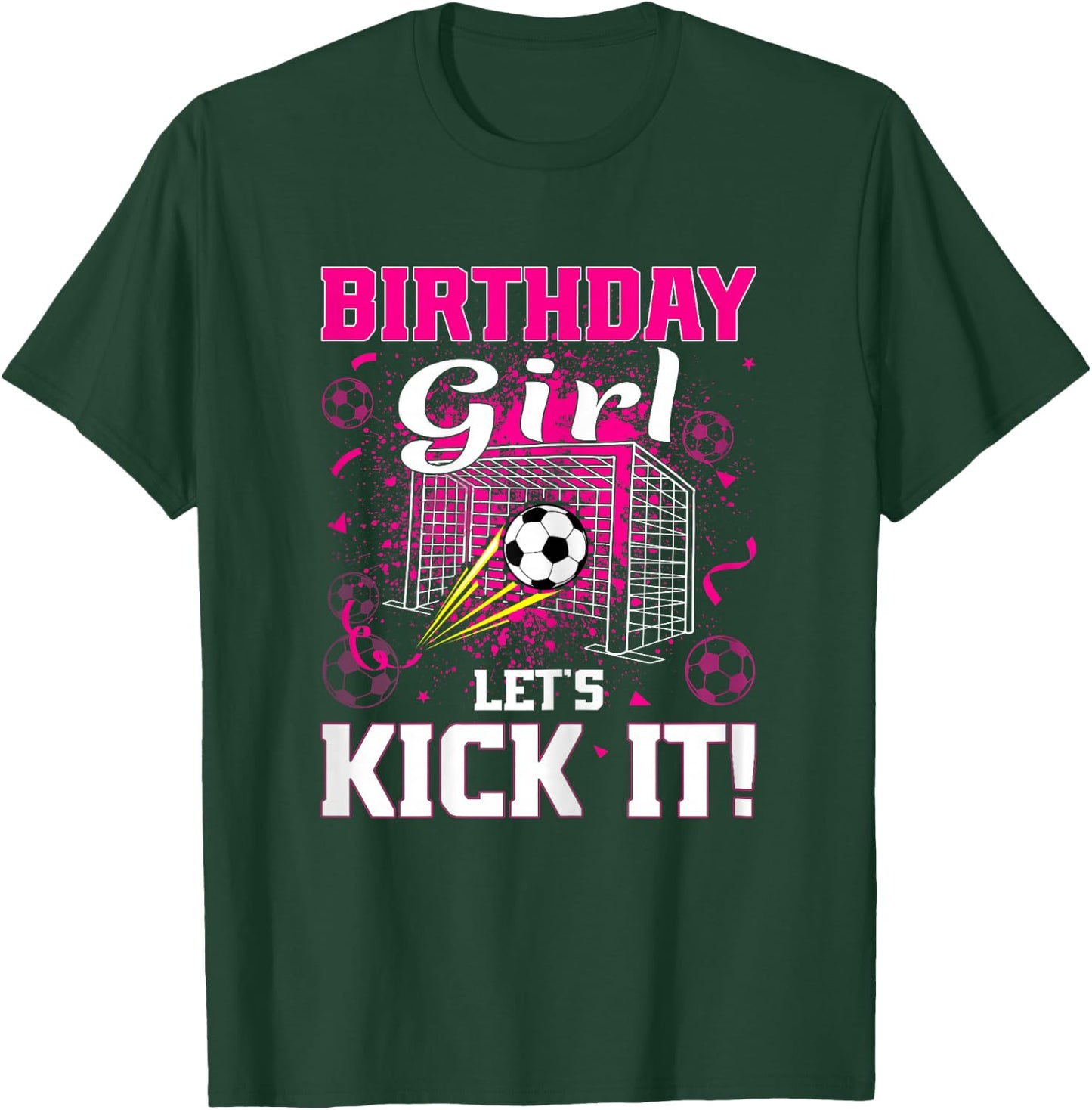 Soccer Player Girl Soccer Birthday Girl T-Shirt - T-Shirt | Forest
