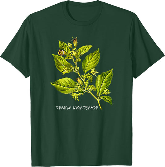 Deadly Nightshade Poisonous Flowering Plant A Gardening T-Shirt - T-Shirt | Forest