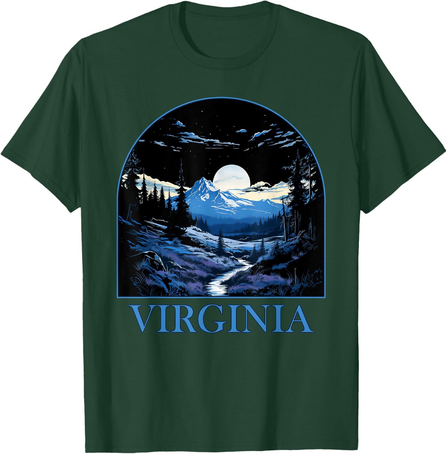 VIRGINIA VA Mountain State Pride and Mountains T-Shirt - T-Shirt | Forest